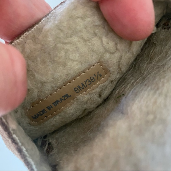 Vince Camuto Suede Kanadial Faux Fur Taupe Slides - Size 8 NWOB - Picture 6 of 9